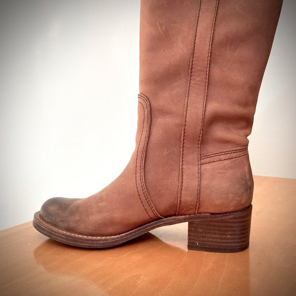 Halogen Tall Distressed Leather Riding Boot - Like New! - Picture 10 of 14